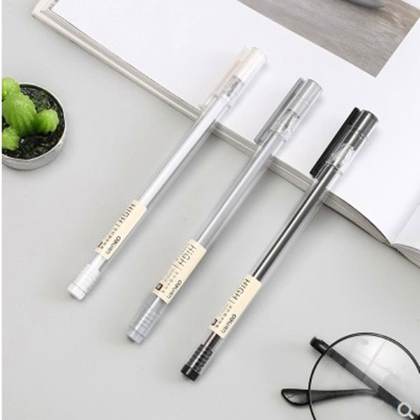 MIRUI simple muji style pen new gel pen 0.38 mm black ink needle head writing tools for students