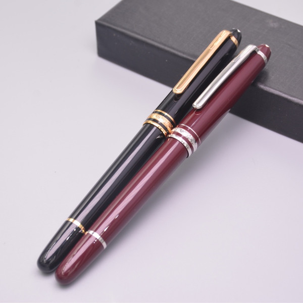 Classics Meisterstcek mb 163 Black - Wine Red Resin Fountain Pen Fine Office Stationery Luxury Write Ink Gift Pens