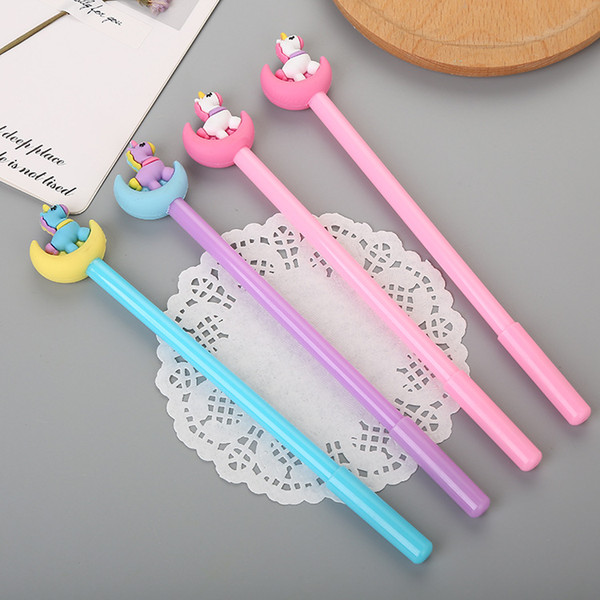 Cartoon moonlight unicorn gel pen creative stationery cute moon pony water pen pen school stationery