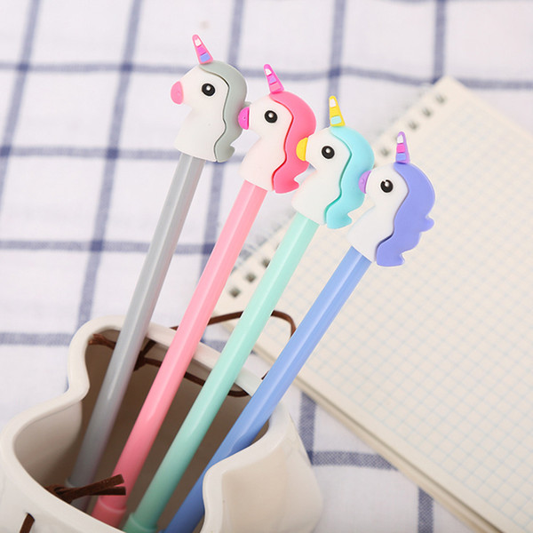 Girl Heart Cartoon Unicorn Student Writing Pen Office Eexamination Limited Office Material School Supplies Free DHL 1208