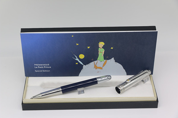 Luxury the little prince series MB Roller pen up silver and down blue body with silver Trim office school supply gift pen