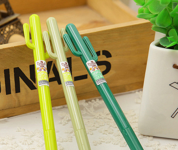 wholesale gel pens free shipping Cute Cactus Neutral Pen Creative Korean Stationery Cartoon Creative Neutral Pen GP16