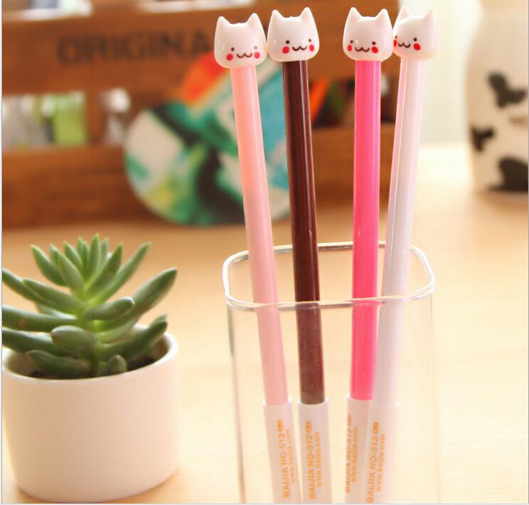 50 pcs/Lot Cute Cat Gel pen Kawaii Stationery hookah pen Caneta Novelty favor gift zakka Office supplies material school 6222