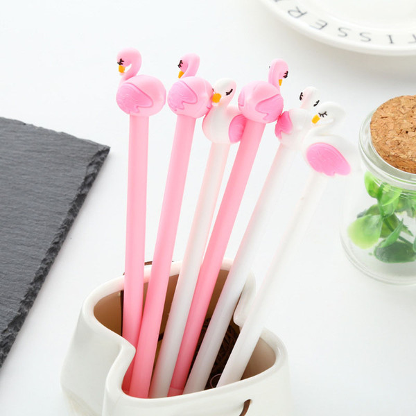 Cute cartoon gel pens 0.5mm demon chick Bunny Flamingo emoji unicorn doughnut pen for student children kid gift