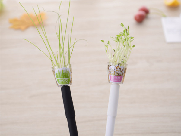 1 Piece Lytwtw's Creative Small Fresh 0.5mm Gel Pen Grass Plant Pen Cute Fleshines School Supplies Office Supplies