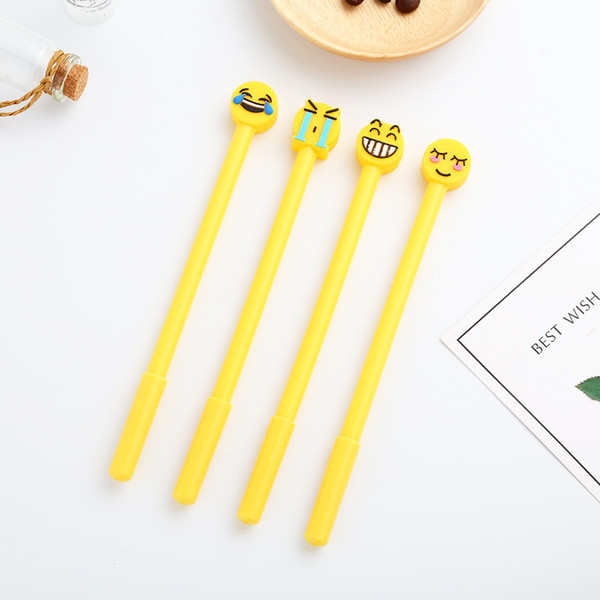 Smiling Face Neutral Pens Office And Classroom Supplies Stationary Cute QQ Emoji Pen Study Essential Articles 0 58yn C R