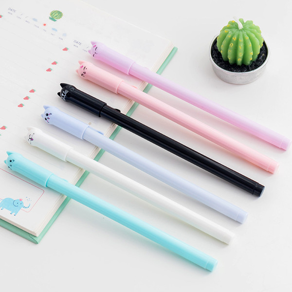 Creative Stationery Student Pen Cute Cat Gel Pen 0.5mm Full Needle Black Ink Pen School Supplies Office Supplies