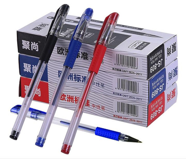 Boxed European standard gel pen office supplies student stationery signature pen bullet water-based pen black red blue 0.5mm