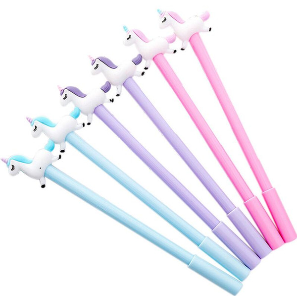 Girl Heart Cartoon Unicorn Student Writing Pen Office Eexamination Limited Office Material School Supplies Free DHL