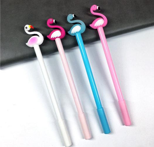 Best selling gel pens New Student Stationery Creative Flamingo Style Neutral Pen Swan Silicone Signature Pen412