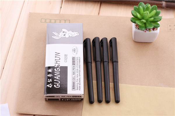 Black business pen office stationery plastic neutral pen water fountain pen 0.5mm