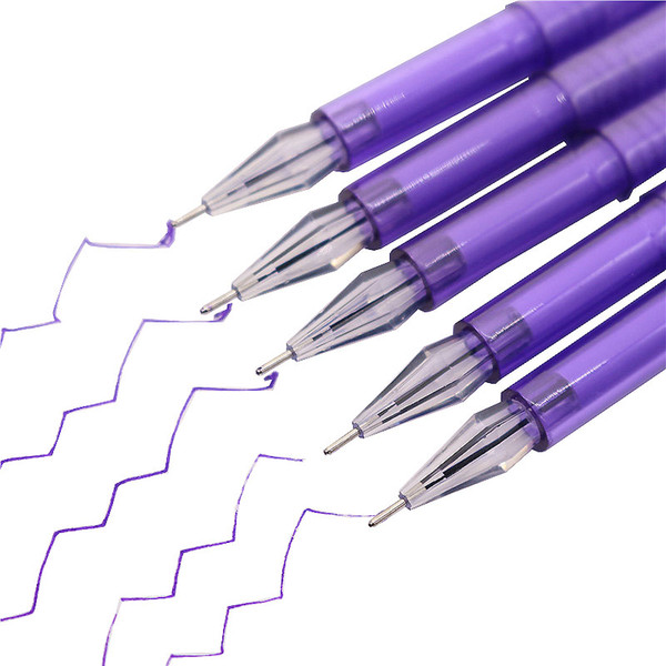 5 pcs Purple Gel Pen Adults And Children Learn General Office Supplies Can Be Used For Painting, Graffiti Exquisite Workmanship