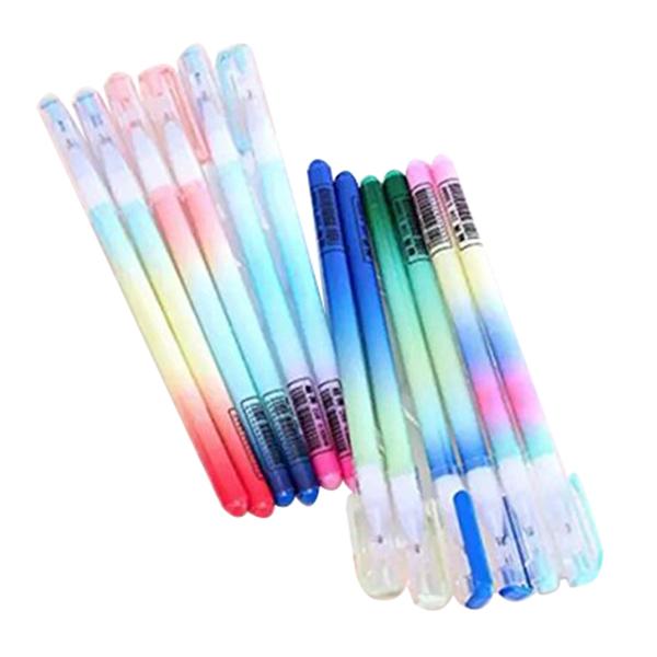 Color gradient rainbow jelly color pen neutral pen 6PCS