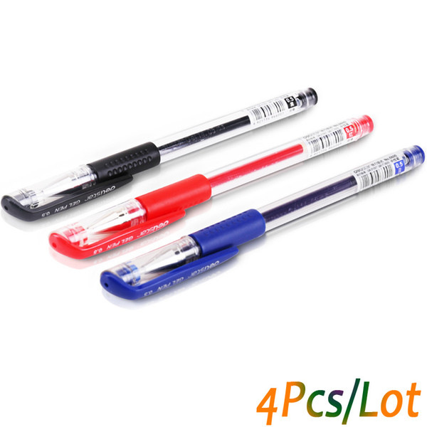 Wholesale-4Pcs/Lot Classic 0.5mm Color Gel pen roller ball pens office student pen stationery school supplies