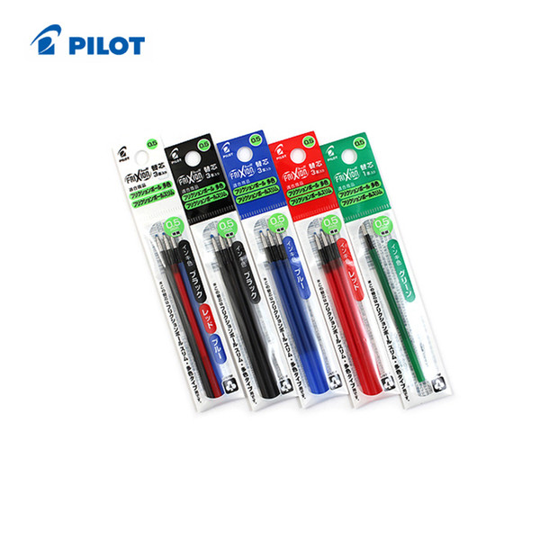 Wholesale-Pilot FriXion Ball Gel Multi Pen Refill - 0.5 mm 6 refills/lot (2 Packs) Black/Red/Blue/Green LFBTRF-30EF