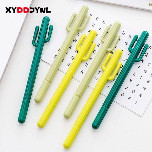 1 Pcs Kawaii Cactus Gel Pen Korean Stationery 0.5mm Kids Writing Plant Gel Pen School Office Supplies Cute Gift