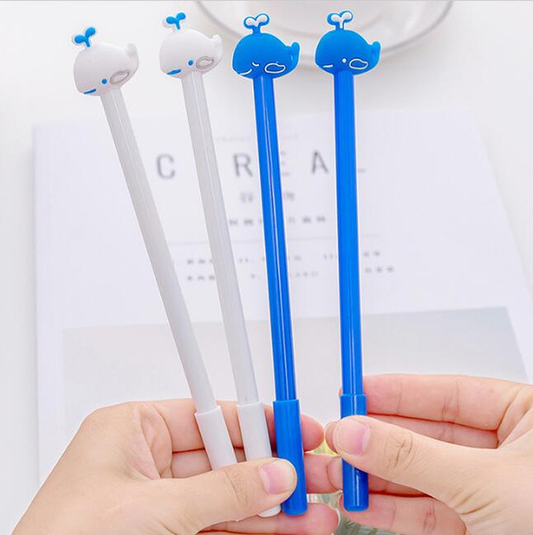 kawaii dolphin shape gel pens office stationery school supplies smooth writing black ink 0.38mm pen