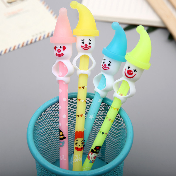 40Pcs/lot Christmas Clown Gel Pen 0.5MM Black Ink Funny Student Pens Cute Stationery Canetas Escolar Office School Supplies