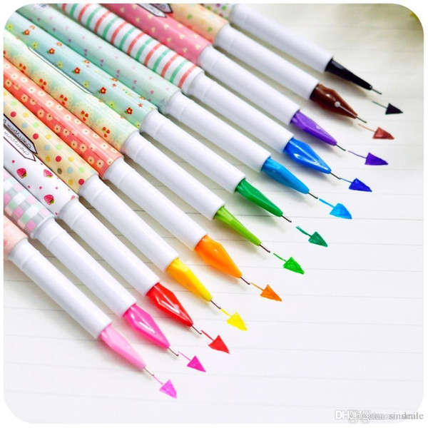 Wholesale-72 pcs/Lot Gel pen Zakka Cherry pattern day 2015 New pens kawaii Stationery Canetas escolar Office material school supplies 6247