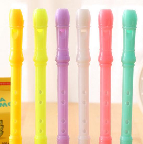 Best selling gel pen whoblaclesale 120pcs\Lot free shipping Lovely cartoon Flute shaped neutral students supplies 177