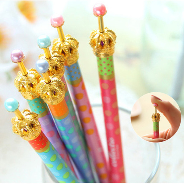 Wholesale-30 pcs/Lot free shipping Gel pen Crown dream Dot & Dots Kawaii Stationery Caneta Novelty favor gift school supplies OP048