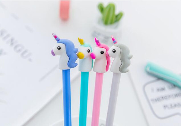 Girl Heart Cartoon Unicorn Student Writing Pen Office Examination High Quality Luxury Limited Office Material School Supplies