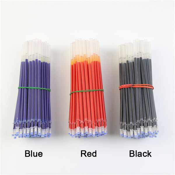 100Pcs/Lot Neutral Ink Gel Pen Refill Neutral Pen Good Quality Refill Black Blue Red 0.5mm 0.38mm Bullet Refill Office And School