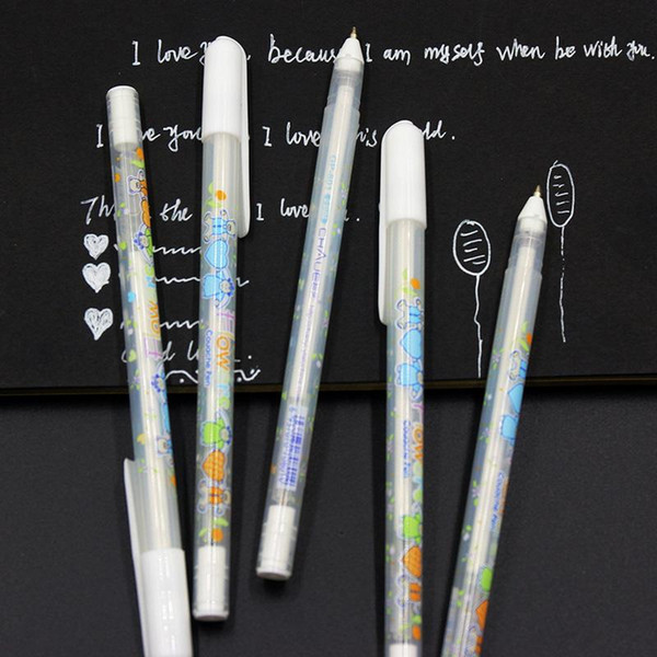 Wholesale- 1 PCS 0.8mm White Ink Photo Album Gel Pen Stationery Office Learning Cute Unisex Pen Wedding Pen Gift For Kids Writing Supplies