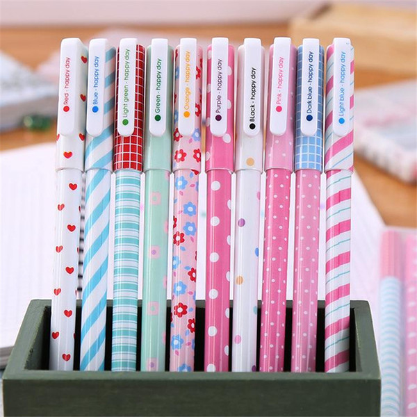 50Pcs/lot Color Gel Pen Kawaii Stationery Korean Flower Canetas Escolar Papelaria Gift Office Material School Supplies