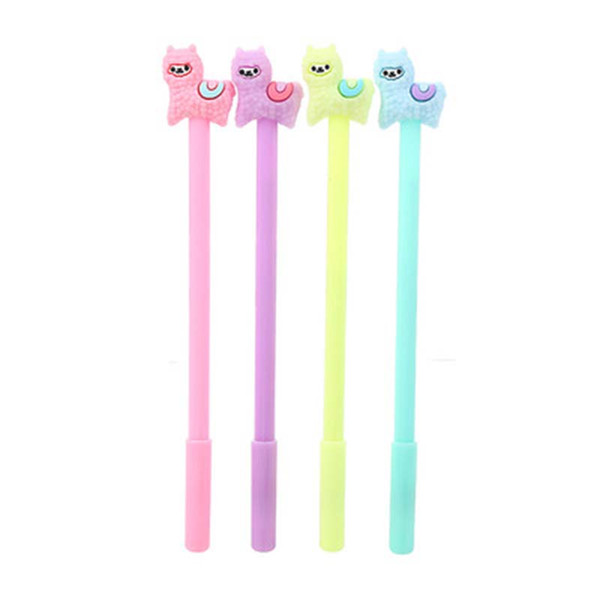 Student Learning Office Pen Creative Stationery Alpaca Cute Gel Pen Cartoon Animal Student Pen Plastic Black Needle Refill 57