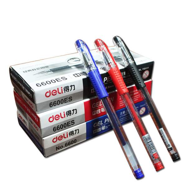 Deli 6600es/33399 Special 12pcs Erasable Pen Blue / Black /Red Magic Writing Pen Office Supplies Student Exam Spare