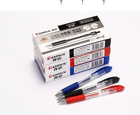 Retractable Gel Ink Pens - Ultra-Fine Point, Black Blue Red 12-Pack 300 boxes