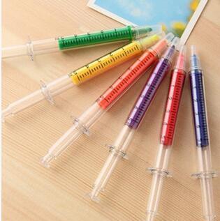 20 pcs /lot Injection Shape Colorful Marker Pen Student Rewarding Pen Children Christmas Gft