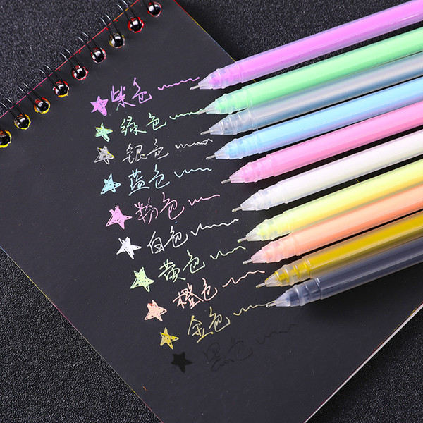 Candy Color Highlights Black Cardboard Pastel Album DIY Fluorescent Pen Painting Graffiti Hand Book Pen WJ070