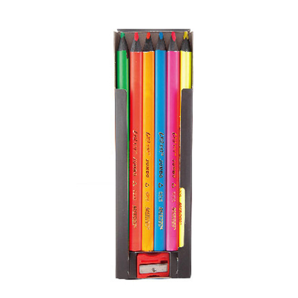 6pcs/lot 6 color fluorescent mark color pencil slider mark pencil drawing graffiti set