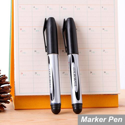 6 pcs/Lot Black Marker pen Fadeless oil Token pen Stationery Permanent Canetas escolar Office material School supplies 6258