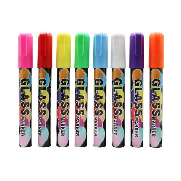 Liquid Chalk New 8pcs/set Erasable Highlighter Fluorescent Marker Pen Colorful Art Painting For Whiteboard LED Chalkboard