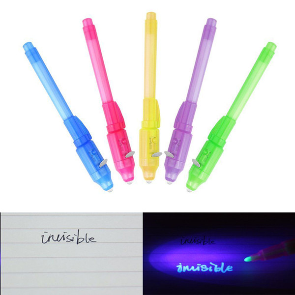 Magic 2 In 1 Uv Light Combo Gadget Stationery Invisible Ink Pens Spy Pen Magic Marker Secret Message Gadget 170822