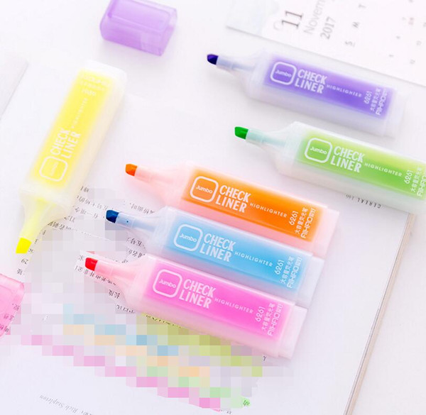 6 Pcs / Pack, Wholesale Creative Morning Cartoon Cute Ninja Rabbit Mini 6 Sticks Fluorescent Pen