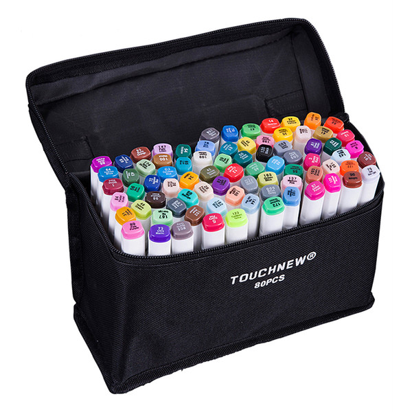 80 Colors Artist Dual Head Sketch Markers For Manga Marker School Drawing Pen Design Supplies 5type