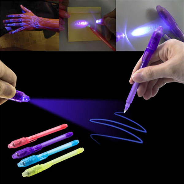 1000pcs Baby Learning Drawing Magic Highlighters 2 in 1 UV Black Light Combo Creative Stationery Invisible Ink Pen Highlighter Toys