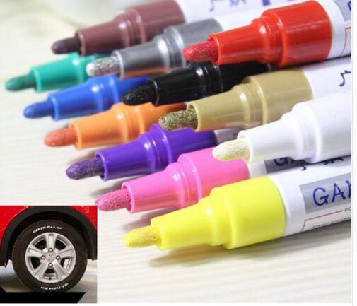 5 pcs Paint Marker Colorful Waterproof Pen Car Tyre Tire Tread Metal CD Permanent Graffiti Marker Pen Caneta Chancery Stationery