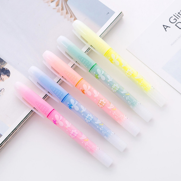 Fruity Odour Highlighter Fluorescent Pens Bright Colors Markers student color graffiti pen fluorescent colored water pen marker