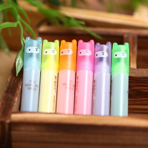 Rabbit Mini Highlighter Pen Marker Pens Kawaii Stationery Material Escolar Papelaria Writing School Supplies G1169