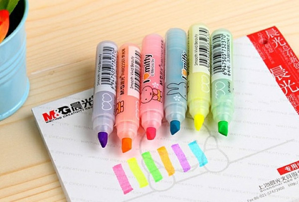 Wholesale-Free Shipping/New cute mify Rabbit DIY Multifunction fluorescent pen/Color Highlighter marker/Wholesale