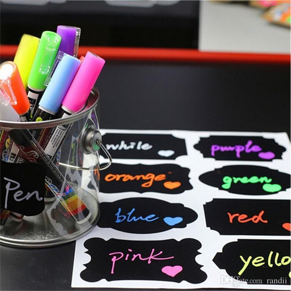 Wholesale-8 colors white board maker pen white board whiteboard marker liquid chalk erasable glass ceramics maker pen easy erasing