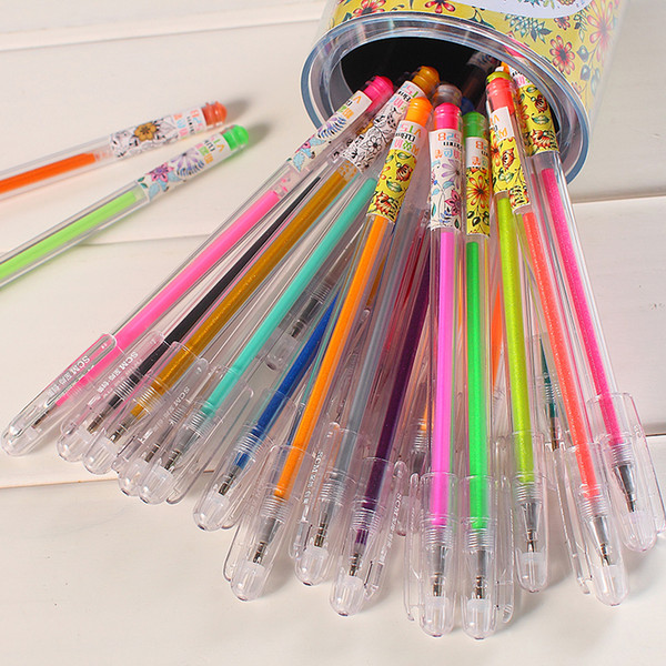 Free shipping 36pcs/lot SCM Korea Cute Secret Garden Candy colors Colorful Painting Gel Pencil Highlighters with 0.8mm