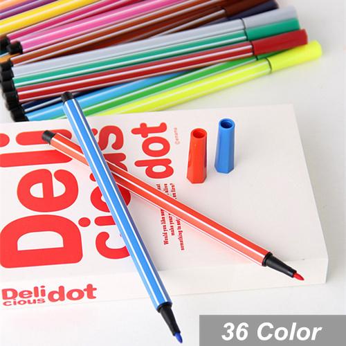 36 color/Lot Water color pen brush Marker Highlighter Stationery copic markers art supplies material school 6266