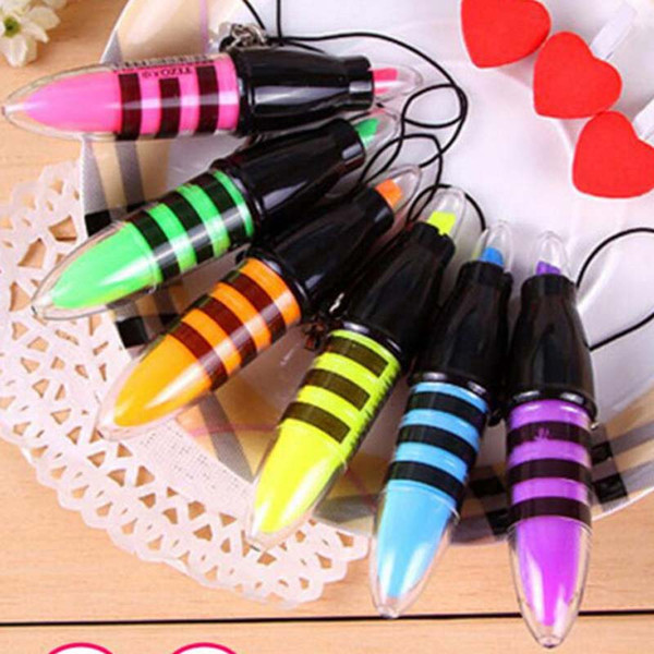 6 pcs/Lot Highlighter 6 Colors Pens DIY Drawing Marker Pen Stationery Office Material School Supplies School Christmas Gift Free Shipping Pa