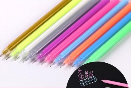 Colour highlight pen black cardboard white marking pen album DIY fluorescent pen painting graffiti account Highlighters